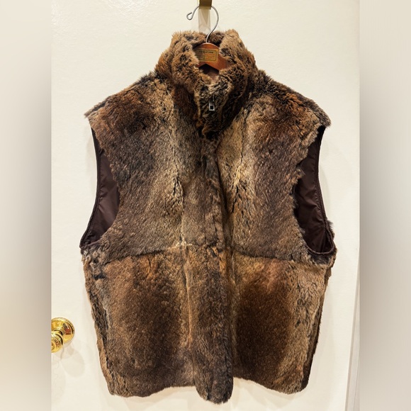 Andrew Marc Rabbit Fur Vest Large - Picture 1 of 6